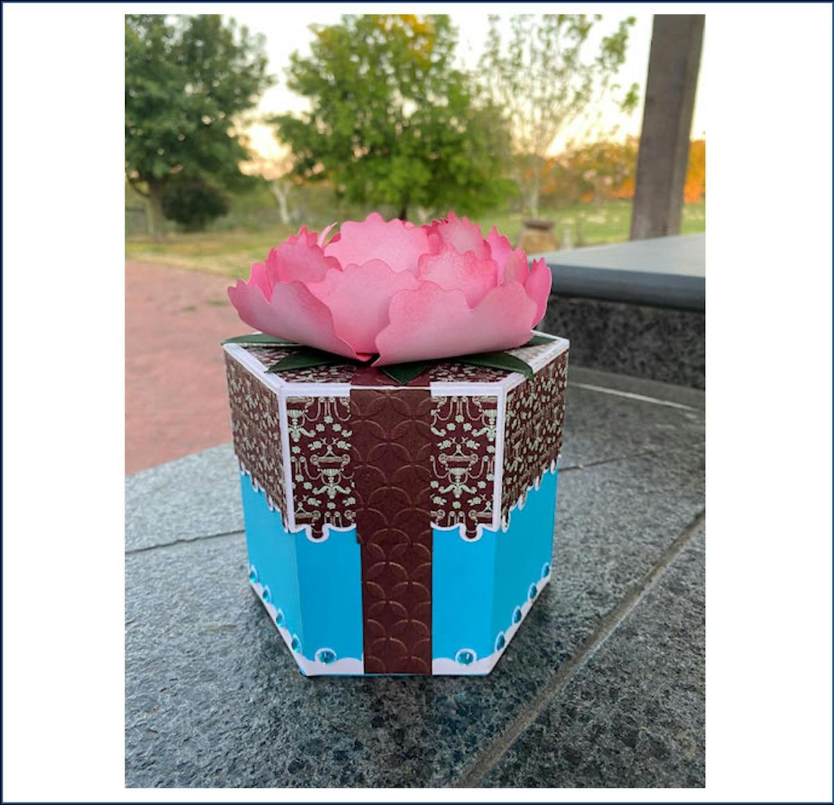 3D Paper Sculpture - Peony Gift Box