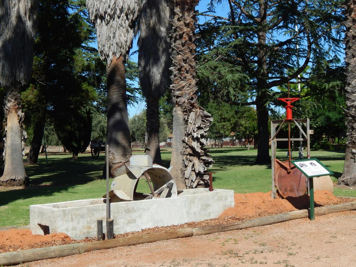 Irrigation channel and water counter set in spacious grounds a part more scattered displays.