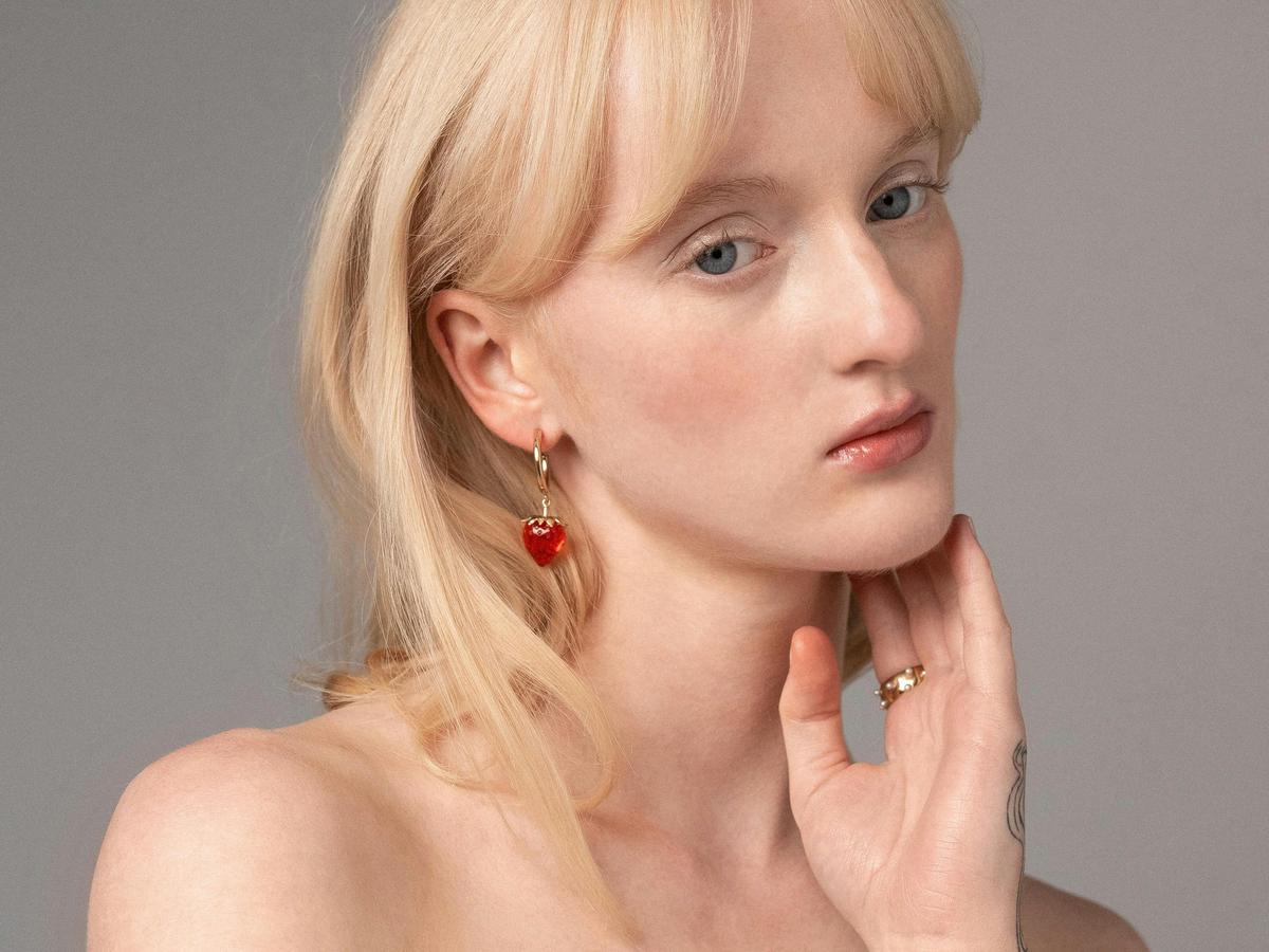 Strawberry Earring by Naomi Murrell