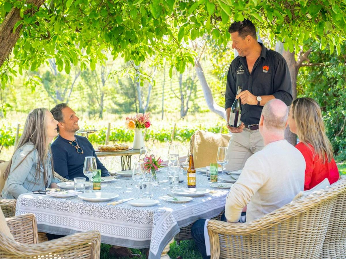 Discerning, private luncheon under the old apple tree.