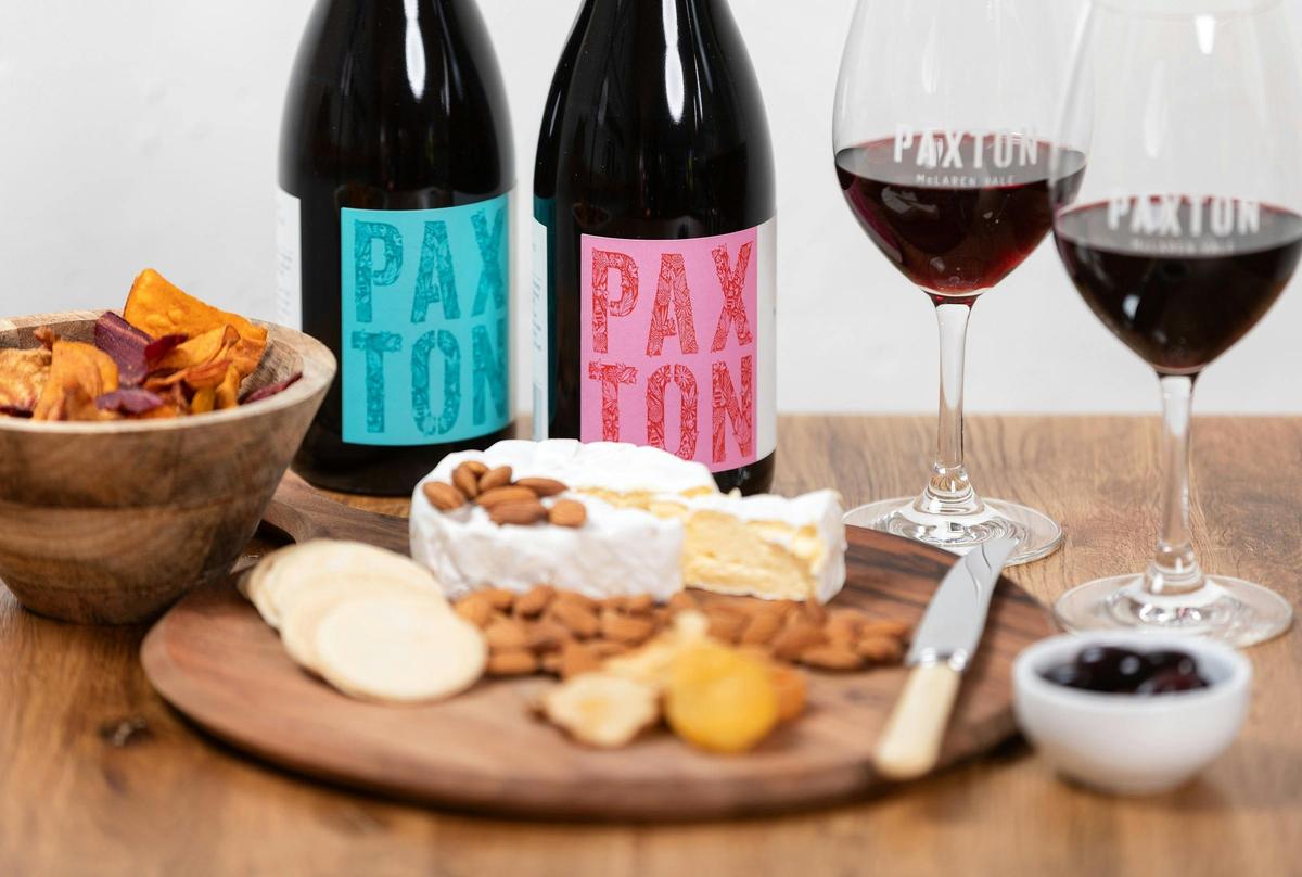 wine and platters