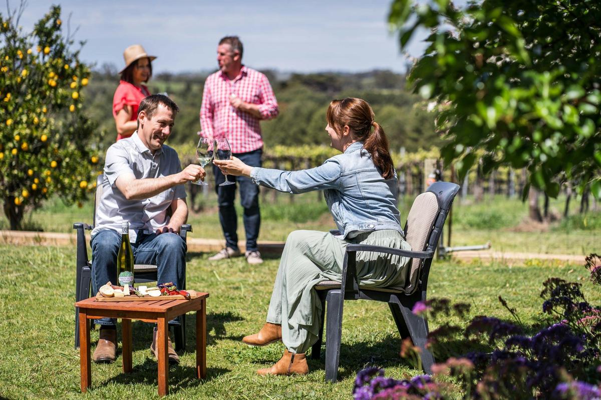 Enjoy a tasting in the backyard or kitchen