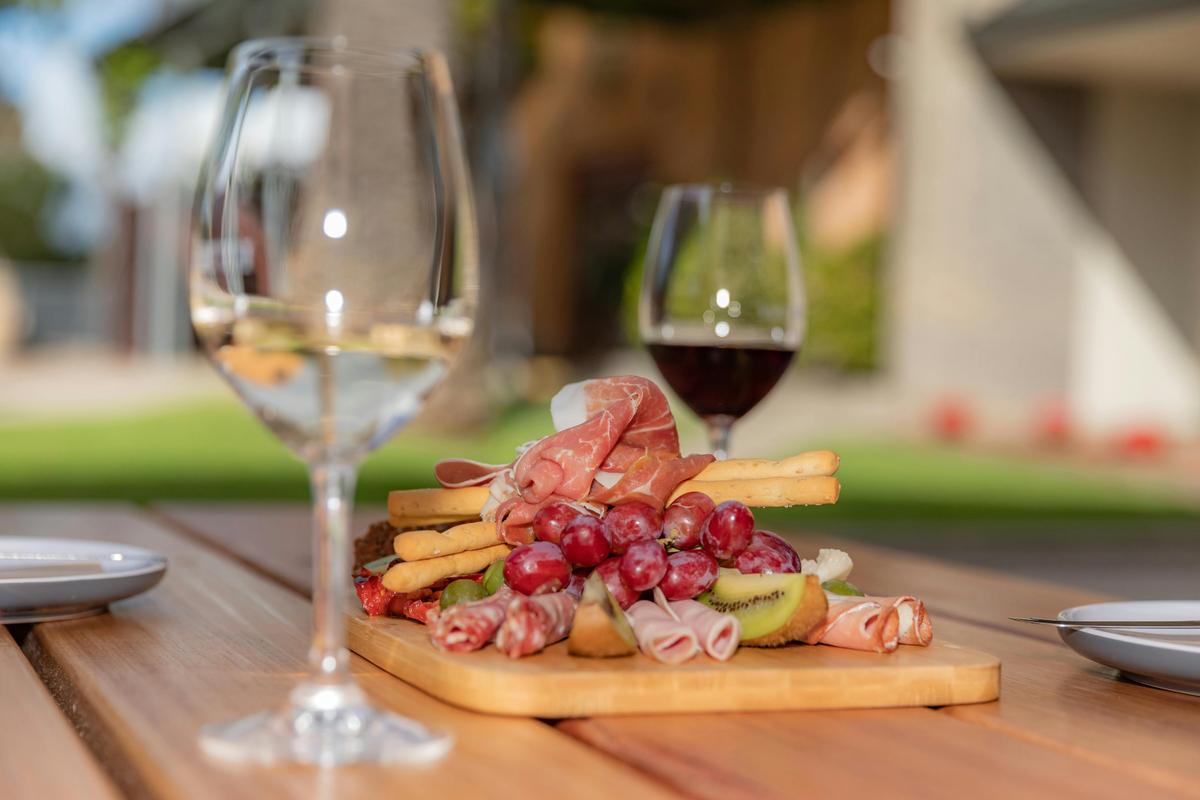 Patritti wine and antipasto platter