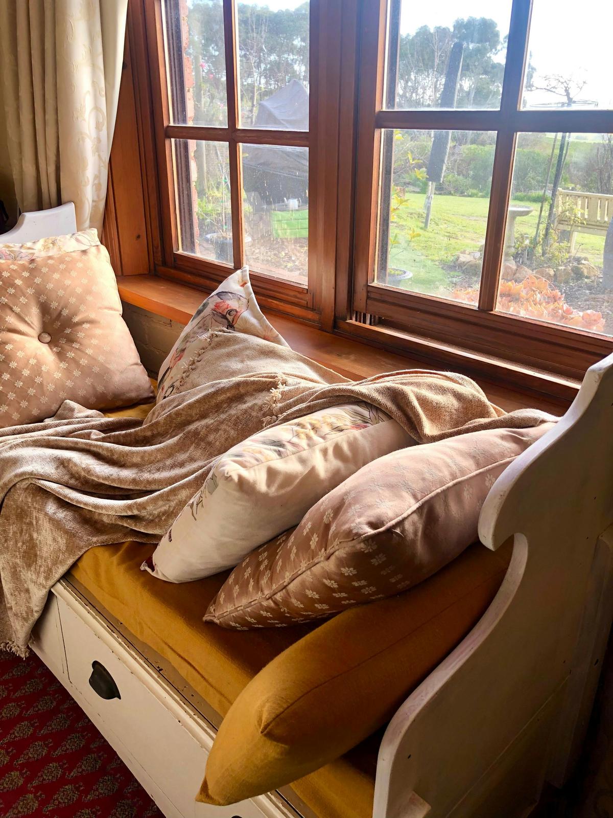 Morning sun in the window seat