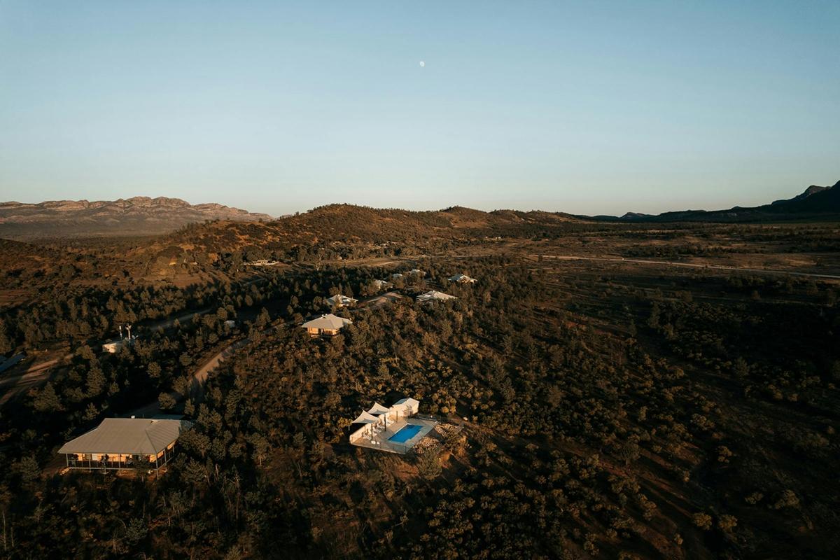 Aerial shot of the Eco-Villas