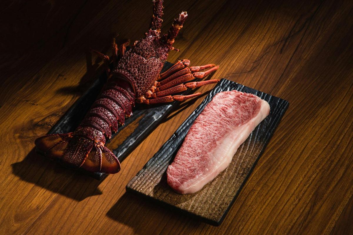 lobster and kobe beef