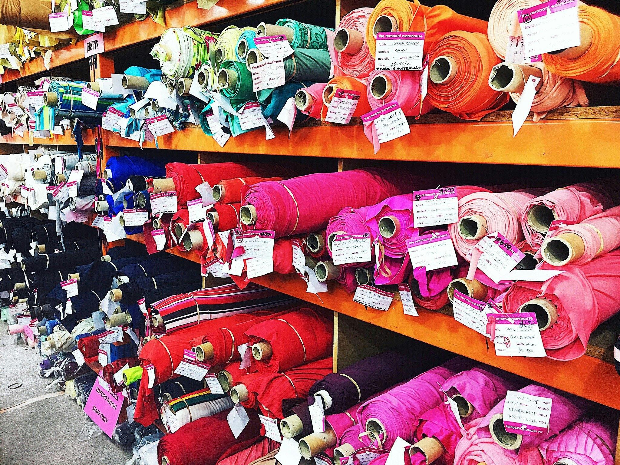 Rolls and Rolls of Fabrics