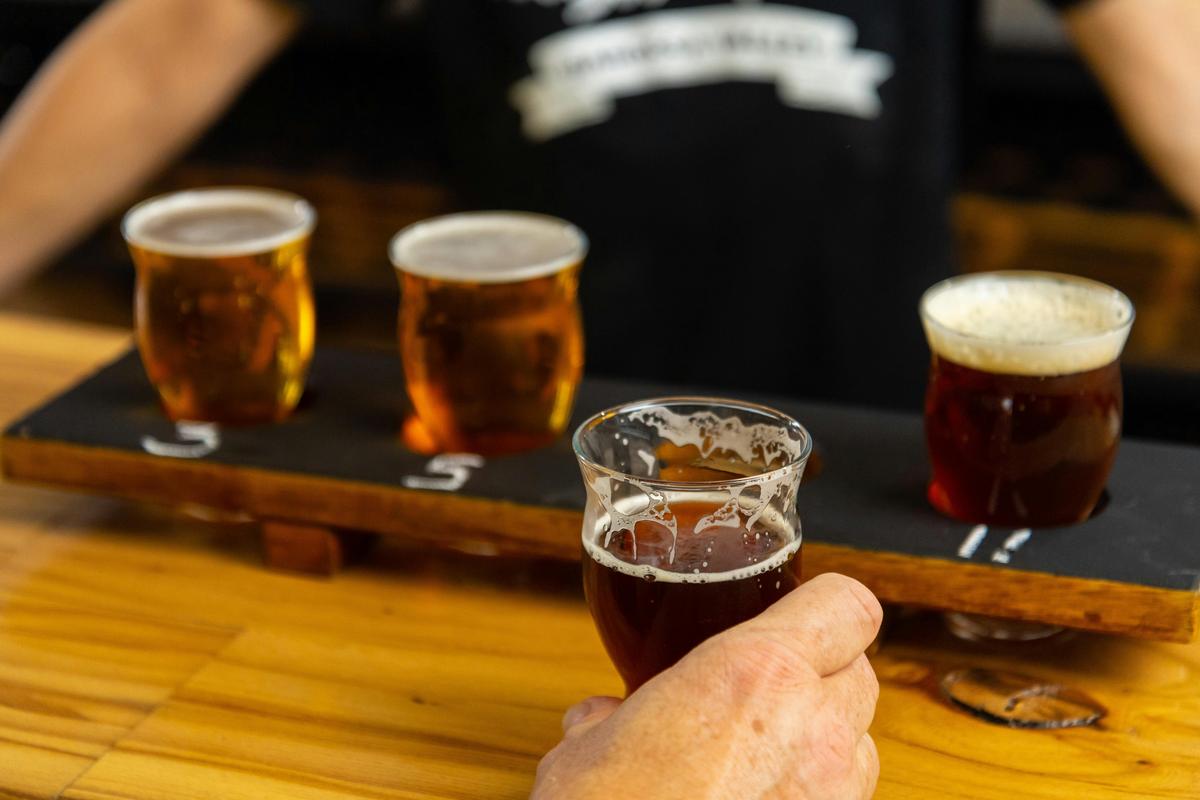 Enjoy a beer tasting paddle