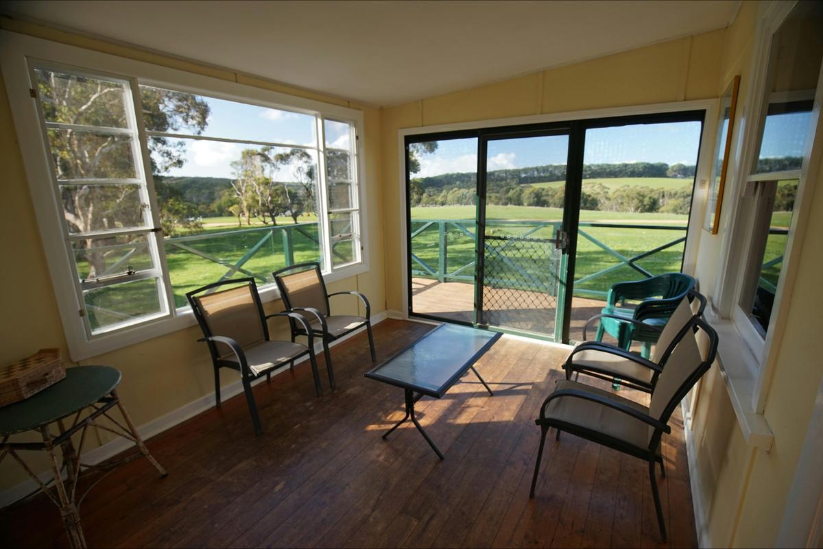 Sunroom overlooking decking area