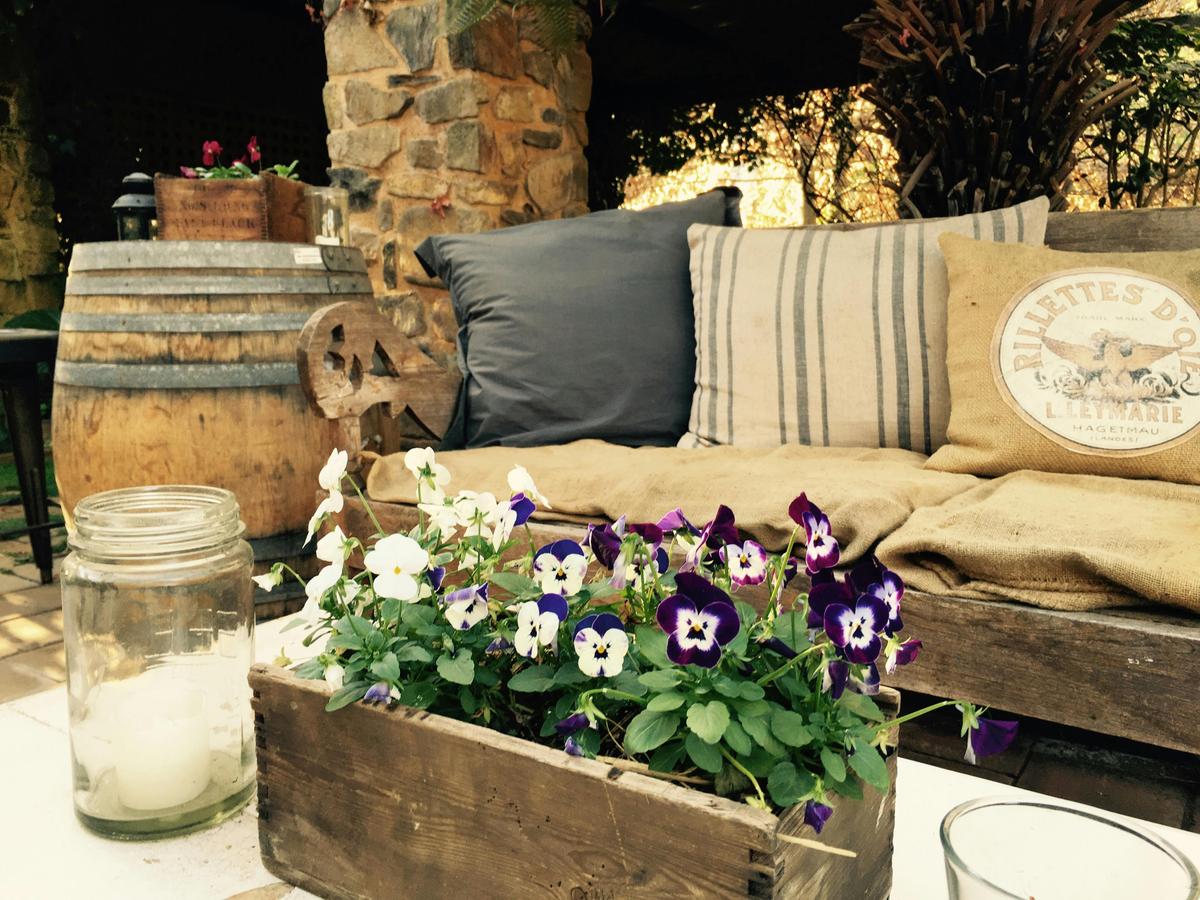 A comfy courtyard seat