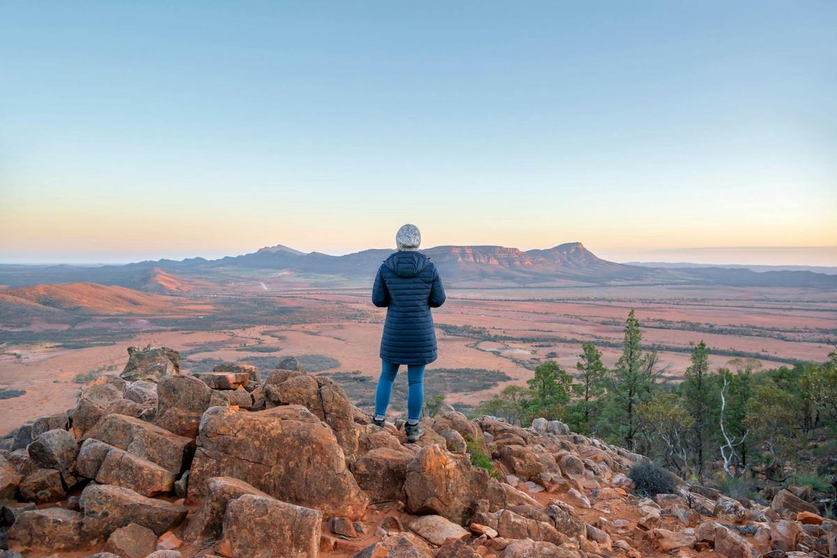 View to Wilpena from Chace Range on a heli-camping experience