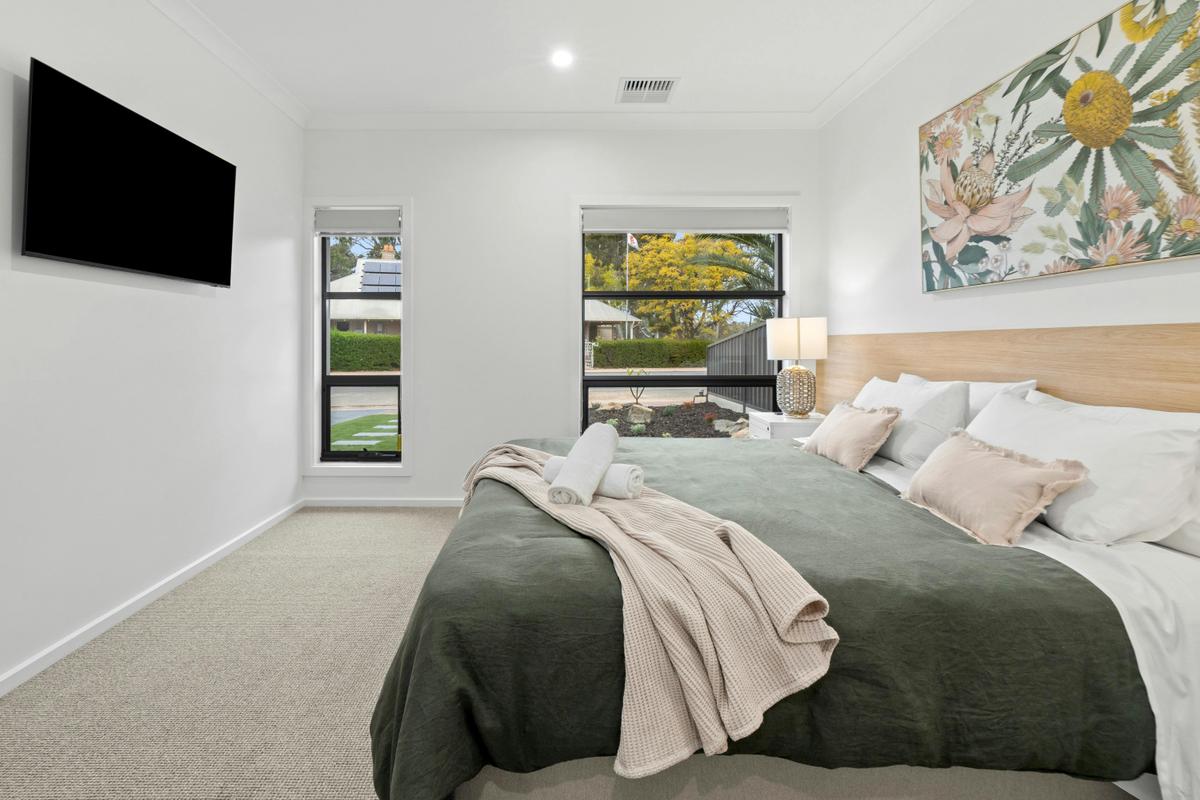 All bedrooms have either a king or queen bed that can split into singles and each have their own TV