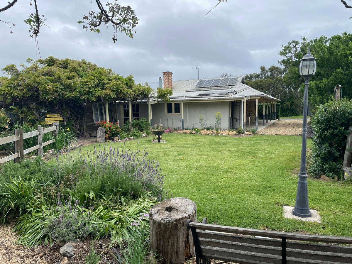 Cottage Garden Road House Back yard view