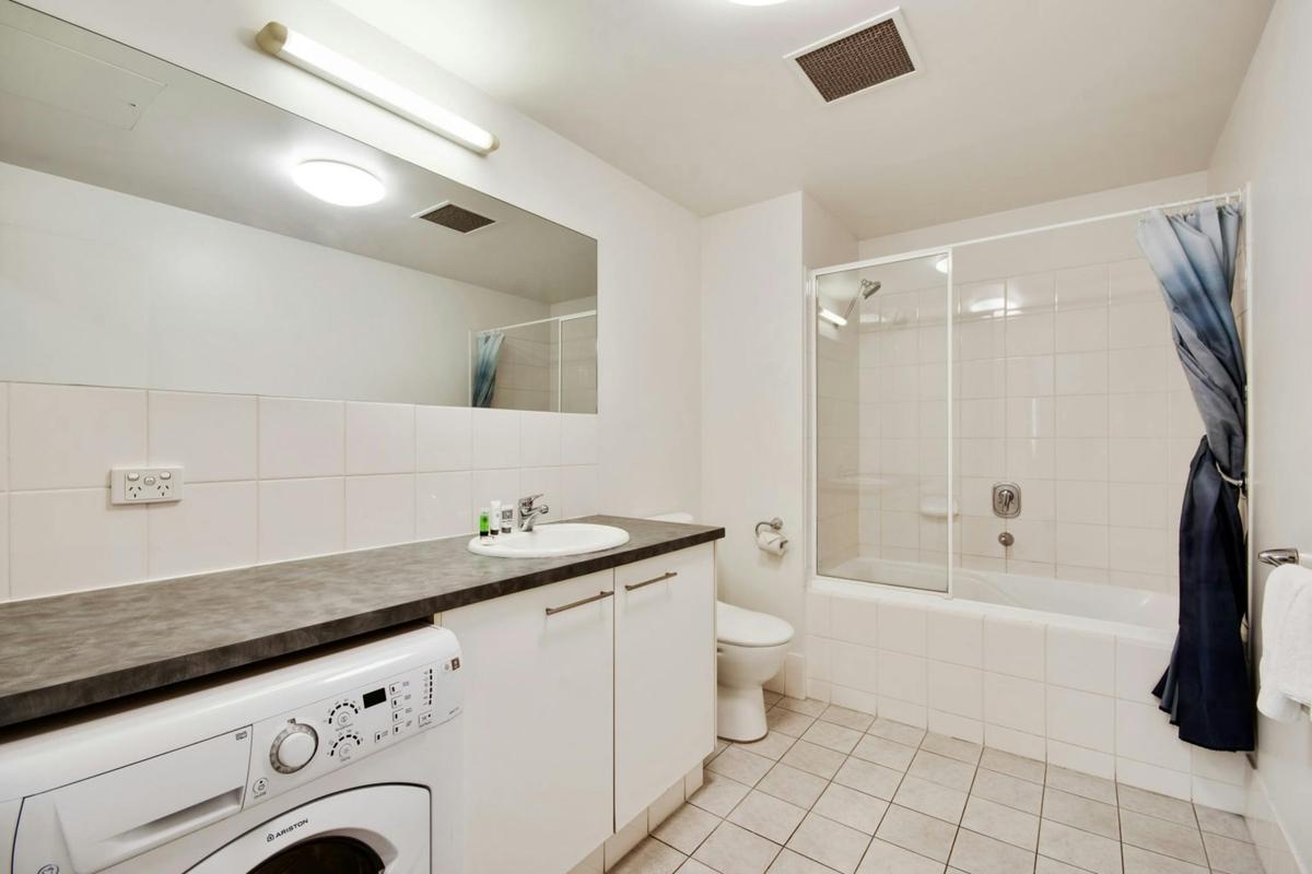 Large bathroom including washer/dryer