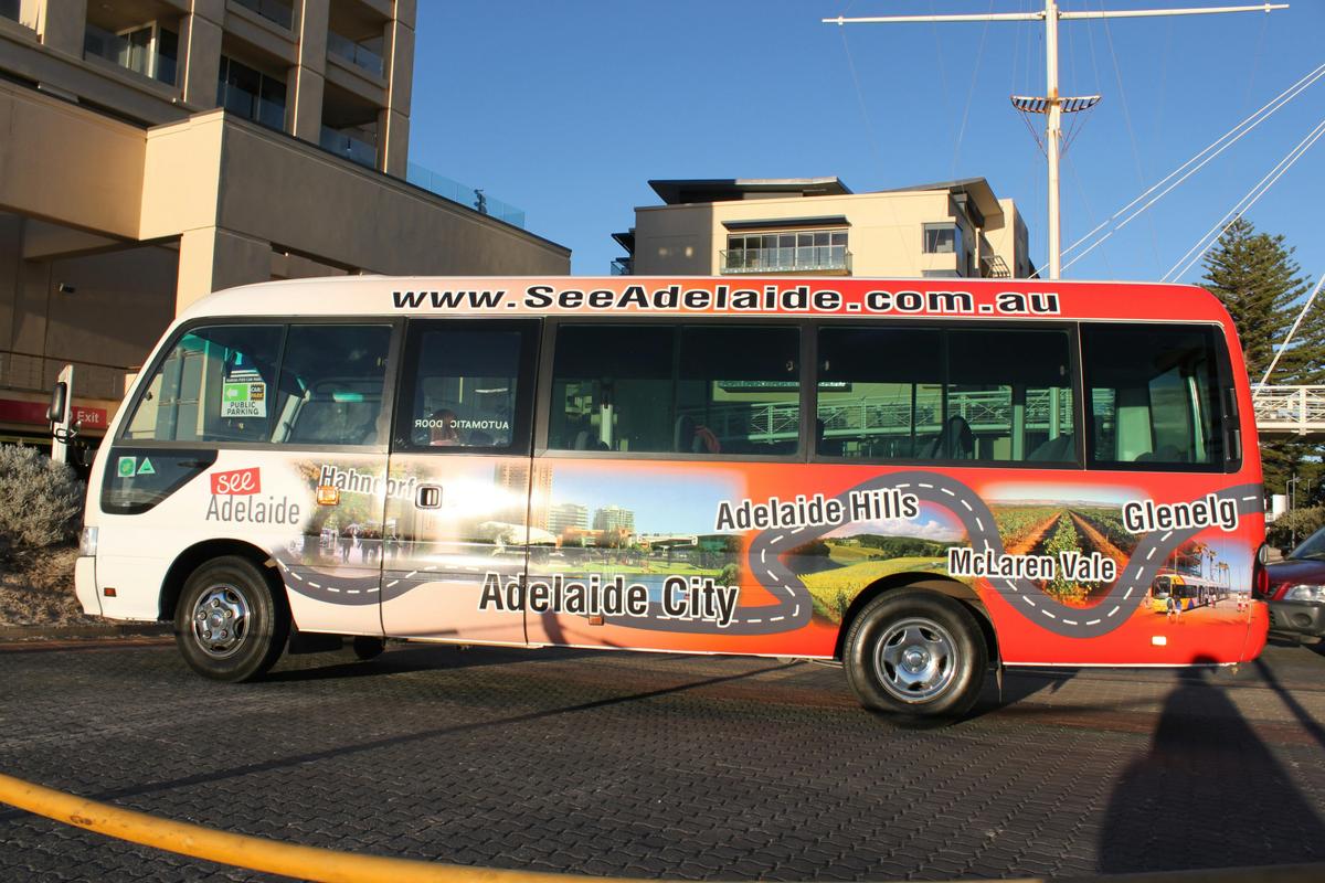Our striking See Adelaide & Beyond Bus