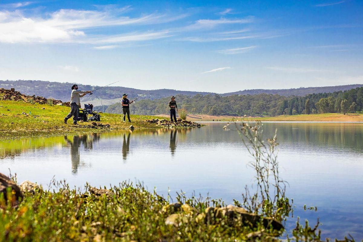With a fishing permit you can drop a line in from the shoreline in public access areas