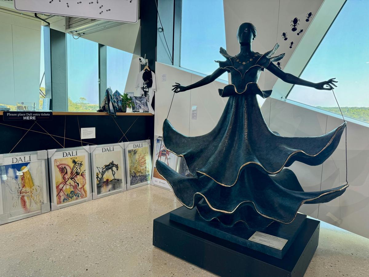 The Dalinian Dancer sculpture featured at the Salvador Dali Exhibition