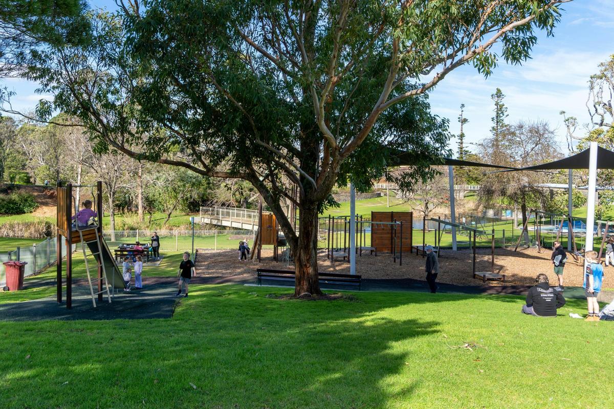 A playground is top of the list for family fun in the Soldiers Memorial Gardens Strathalbyn