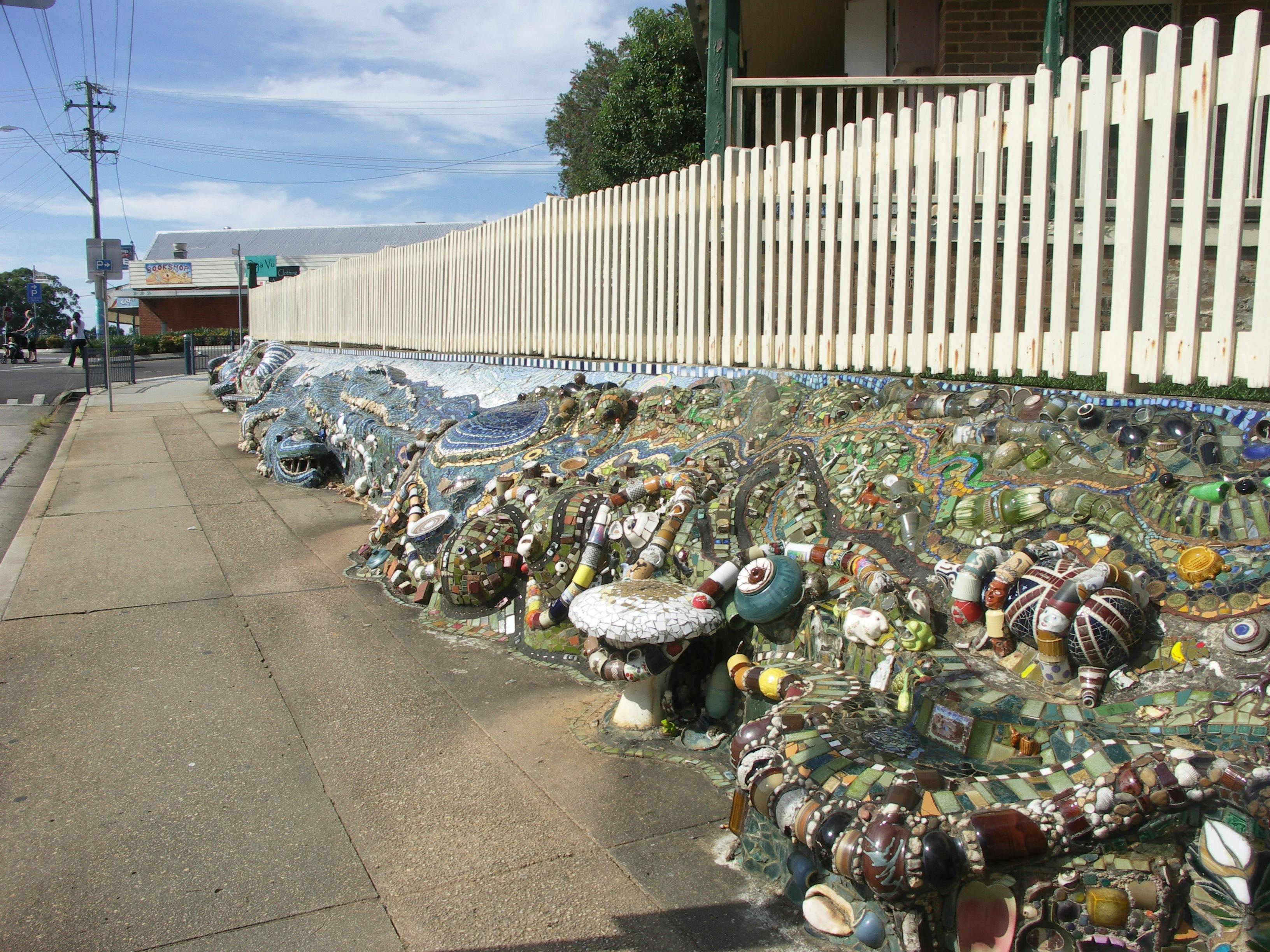 Mosaic along the street