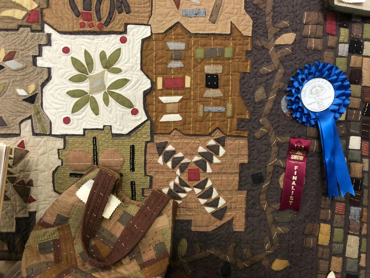 Yoko Saito’s Appliqué Tapestry Quilt- an award winning quilt made and quilted by C McSherry & L Toth