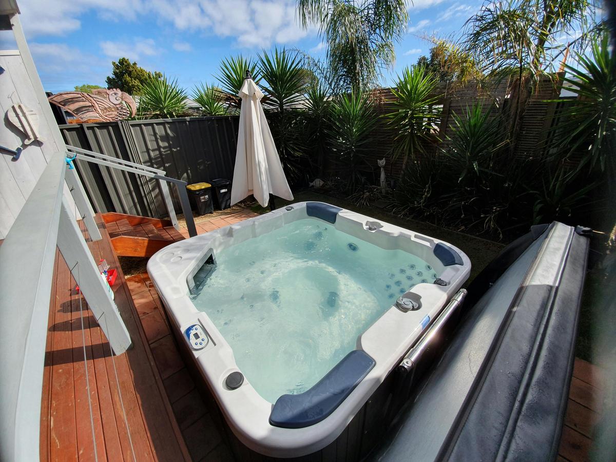 Spa in the private courtyard garden