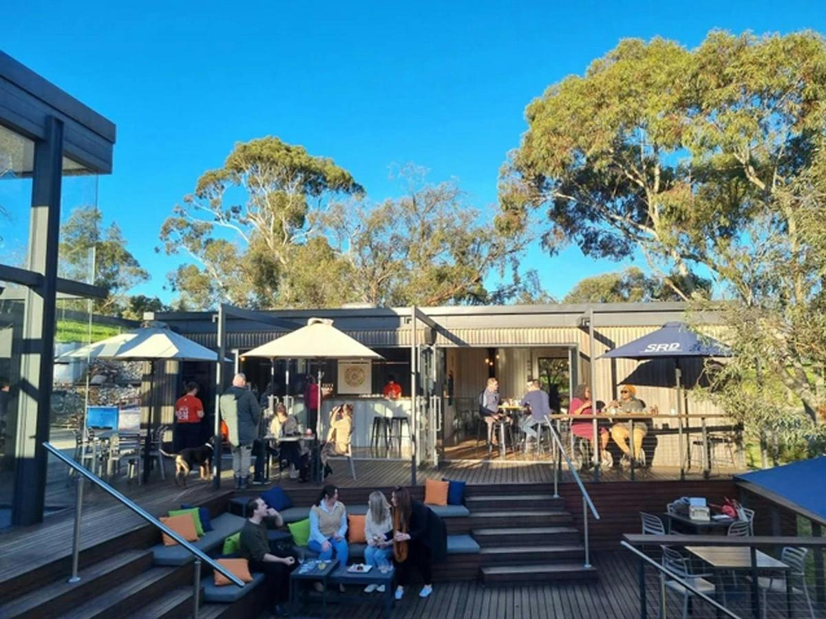 Outdoor deck at Seppeltsfield Road Distillers
