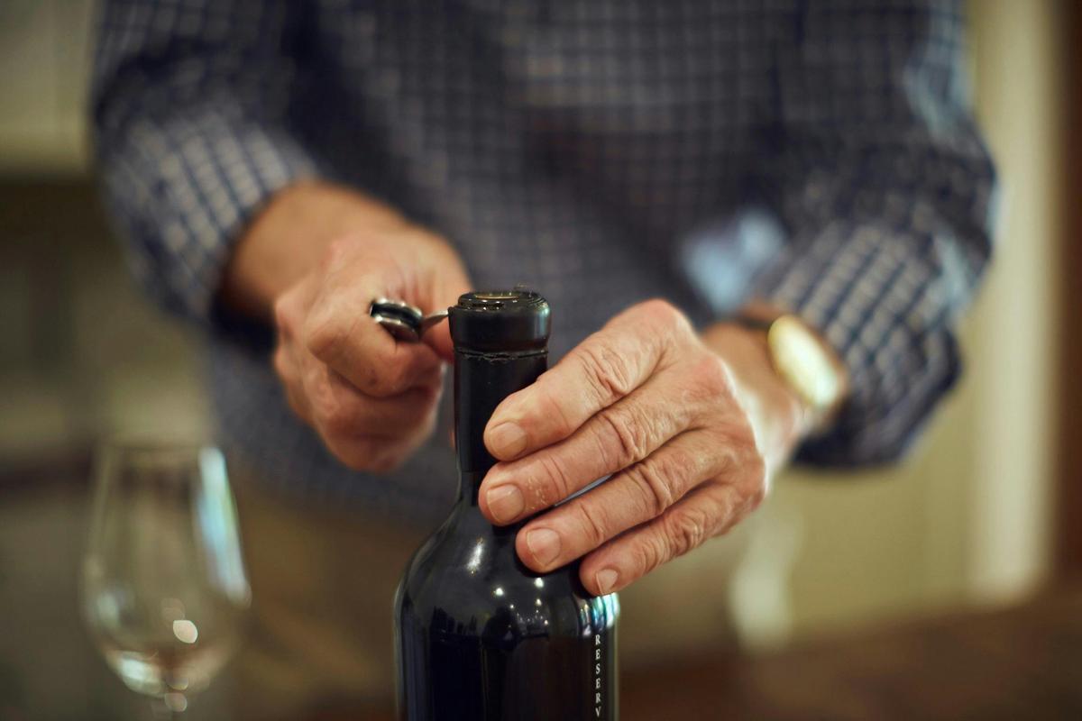 Rob opening the flagship Somerled Reserve Shiraz
