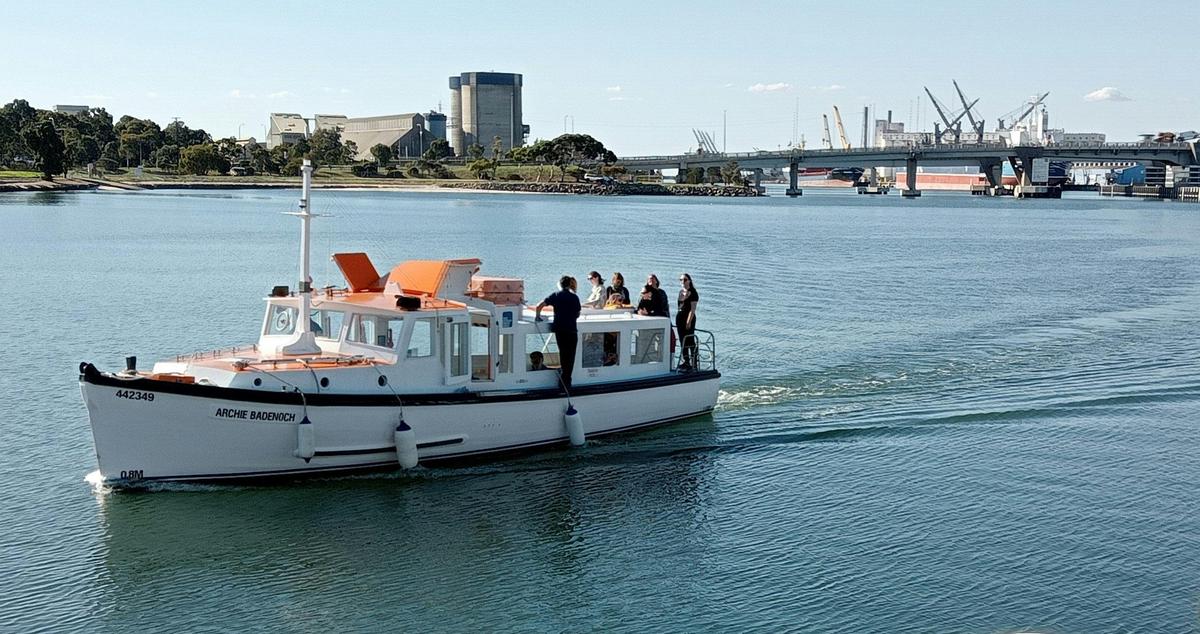 Historic vessel MV Archie Badenoch sailing on the Port River
