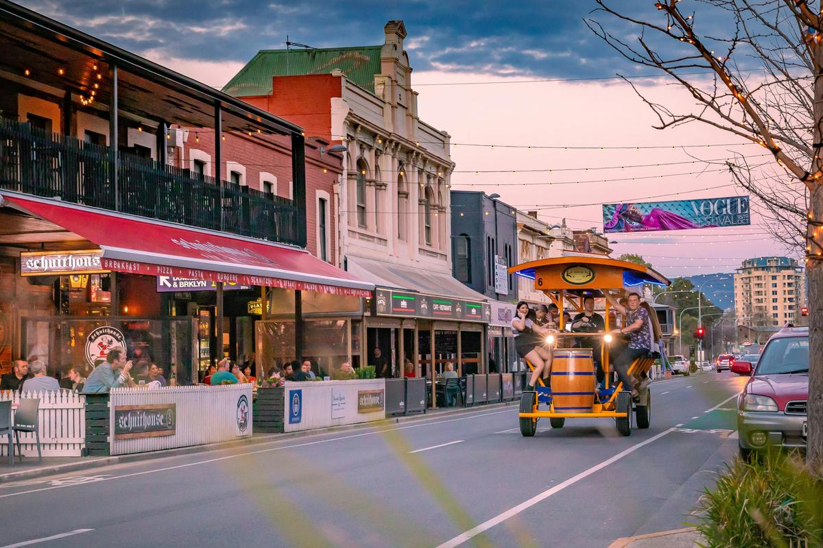 Sunset on Rundle St