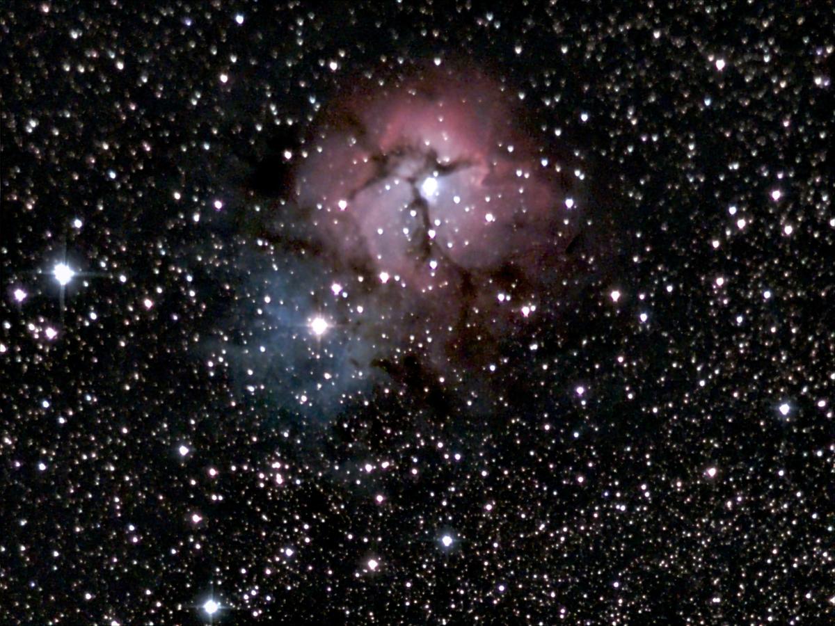The Trifid Nebula captured with our digital scope.