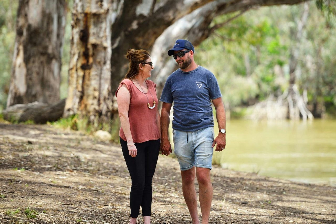 Couple enjoying the Barham River walk