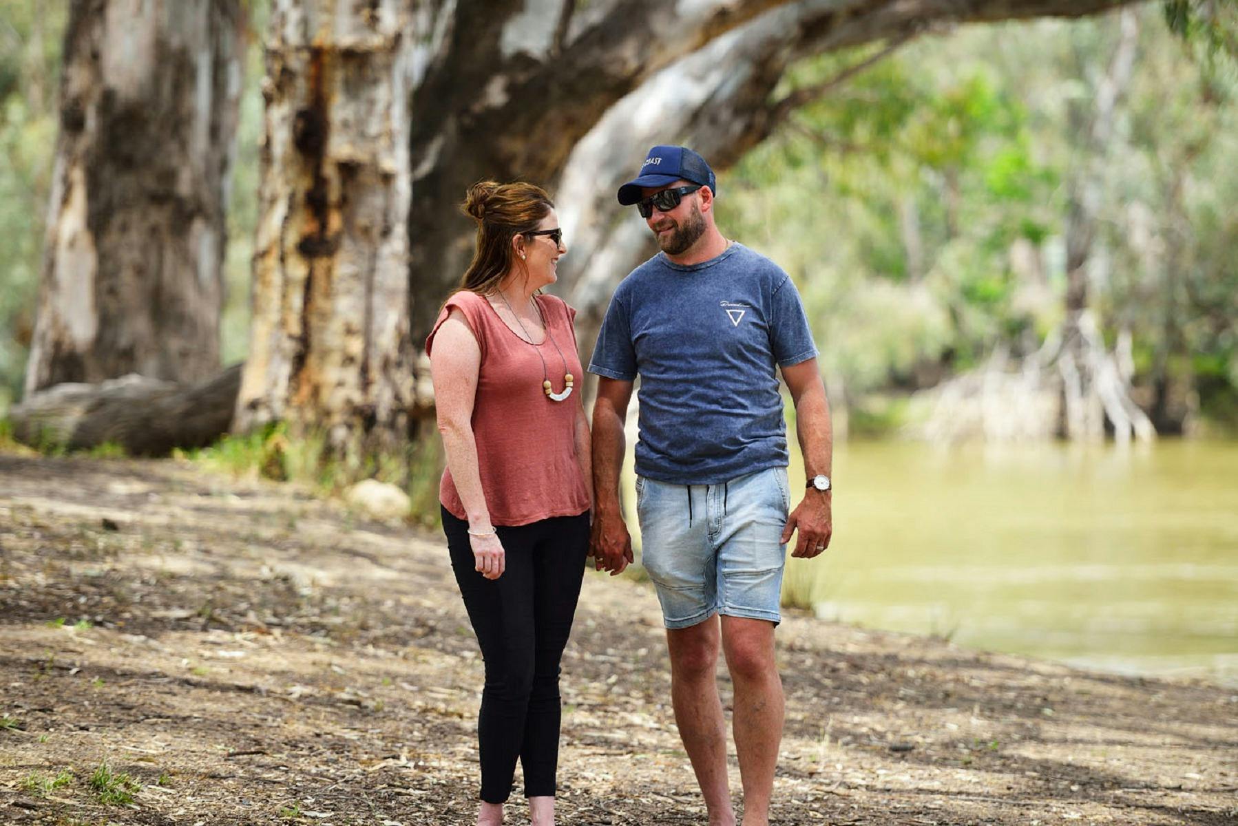 Couple enjoying the Barham River walk