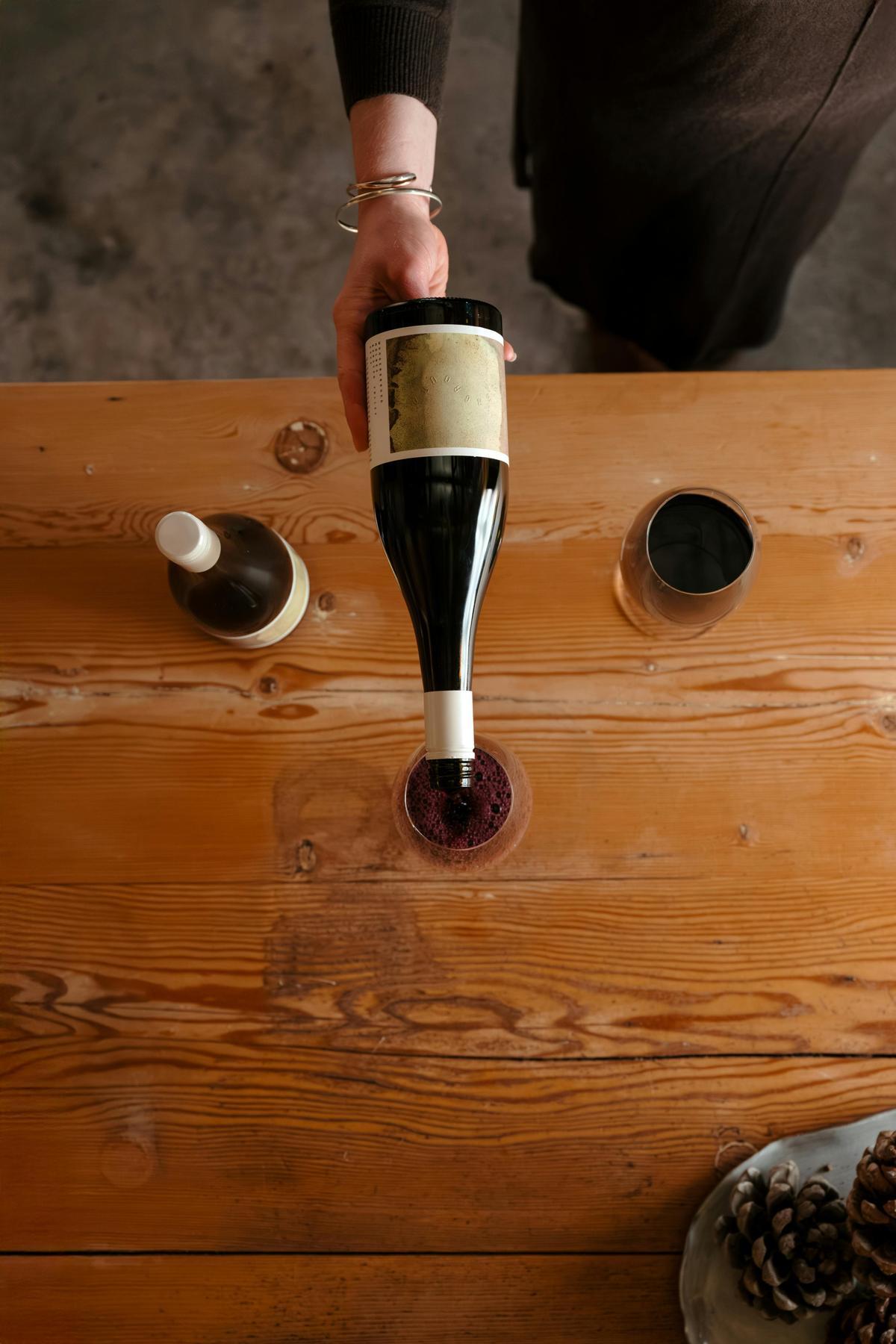 Pouring Malbec for tasting
