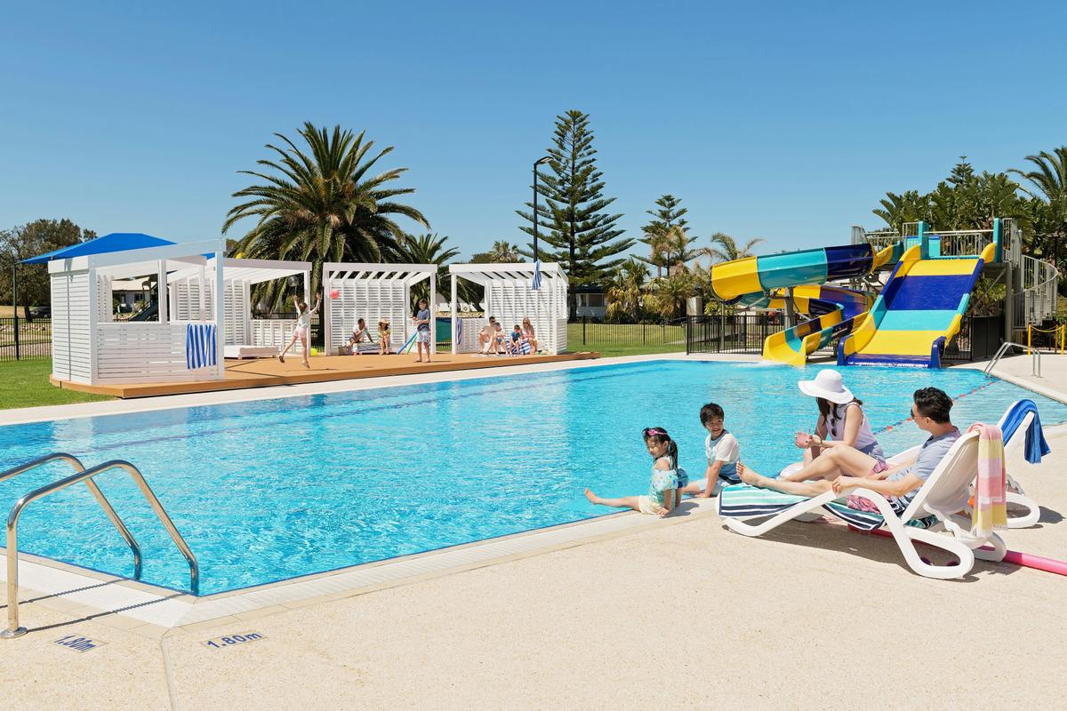 The Retreat Pool, Slides and Cabanas