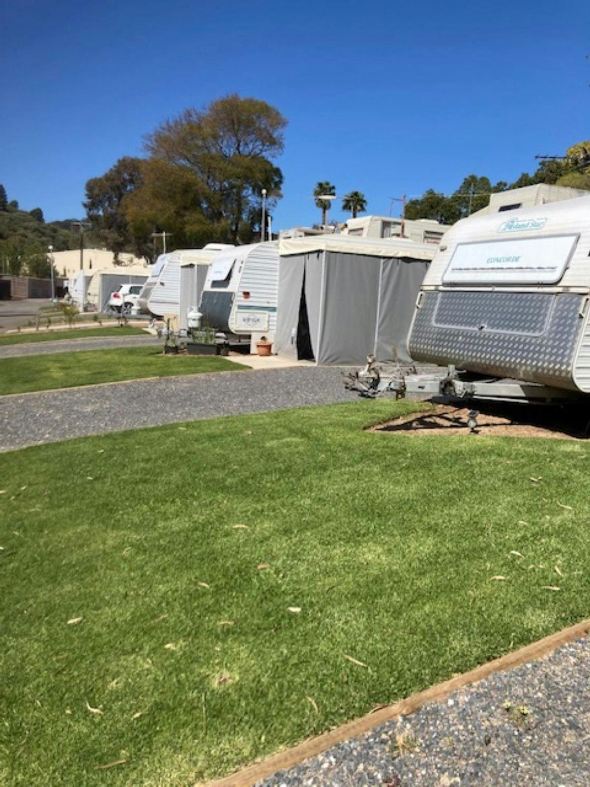 Newer style park owned permanent rental caravans