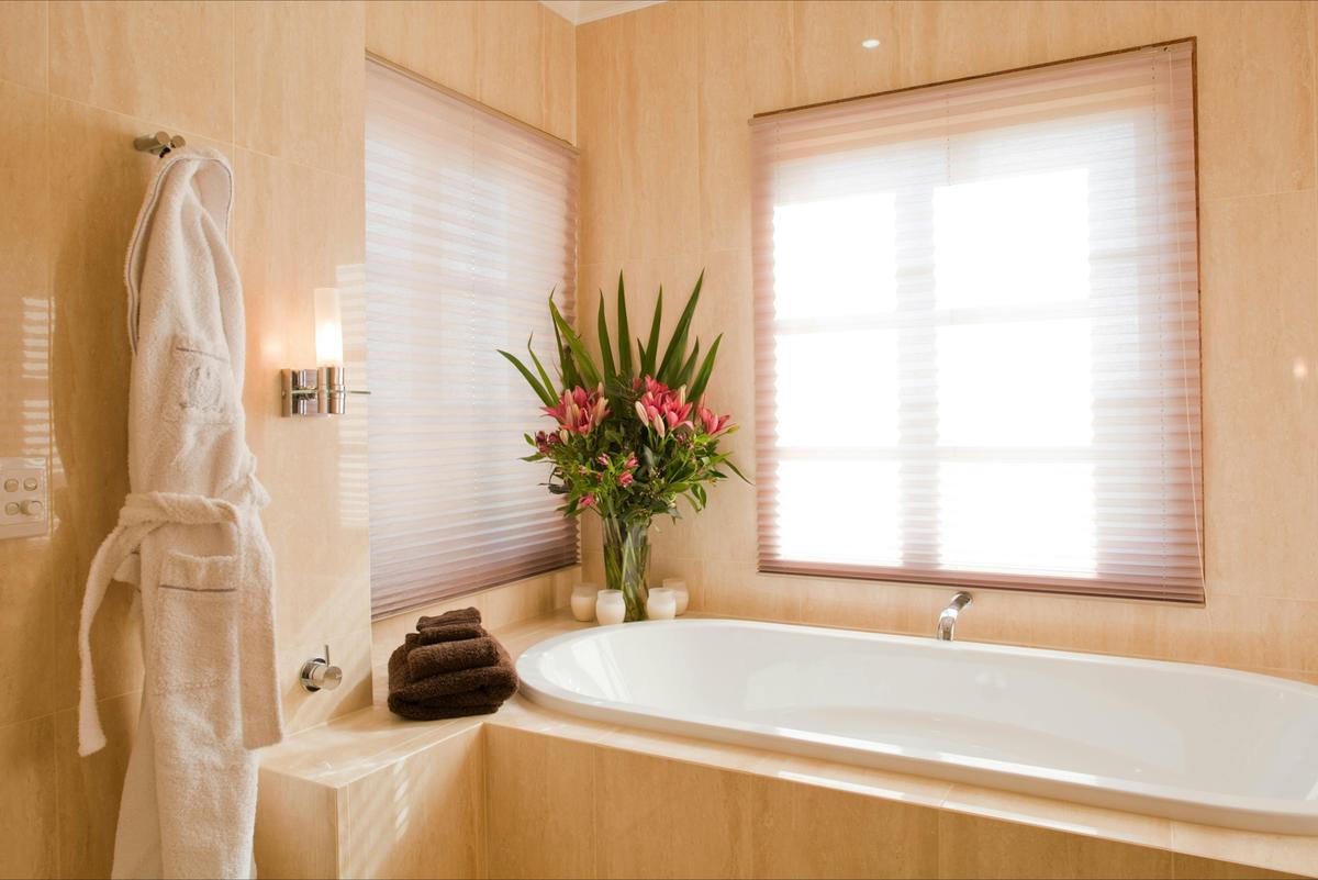 Luxurious marble bathroom.