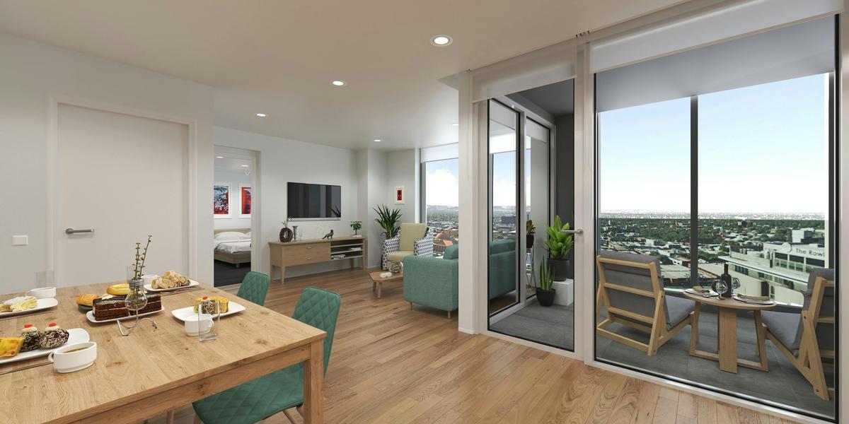 U City Accessible Serviced Apartments Balcony, living and dining area