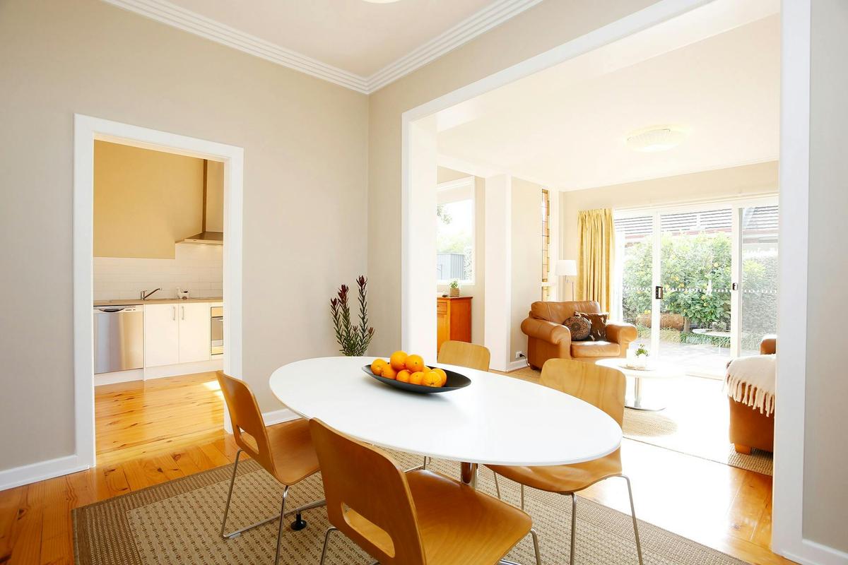 Bright sunny dining room
