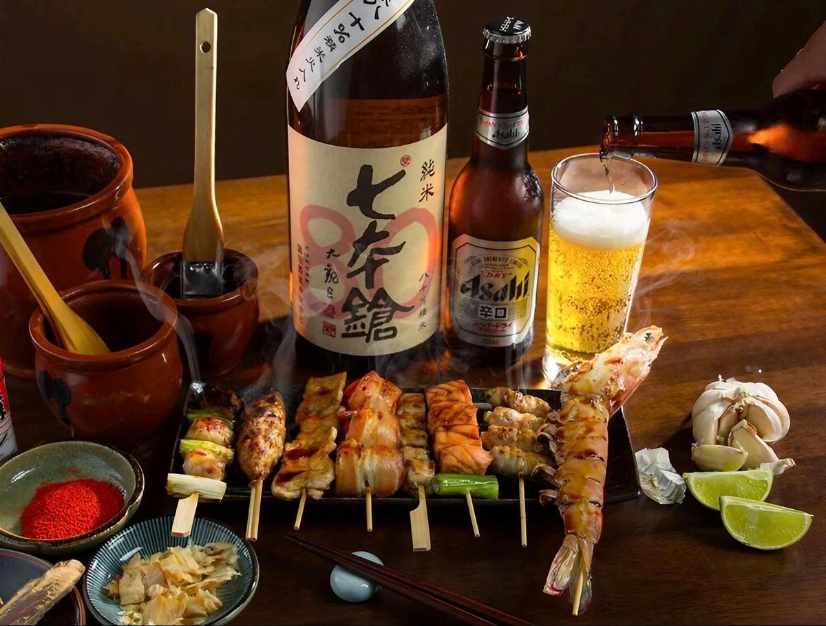 tuno yakitori, ramen, sake and premium Japanese beer