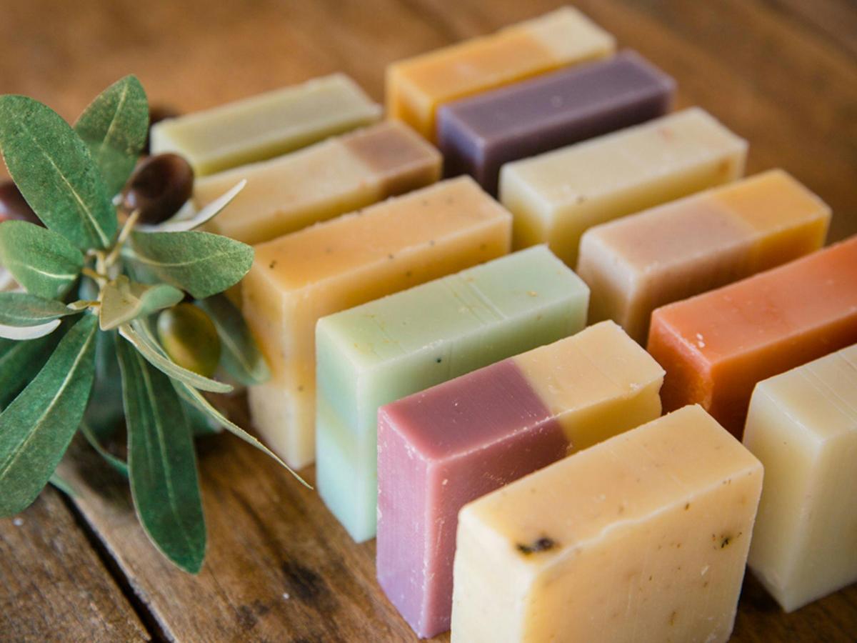 Natural olive oil soaps and skin care