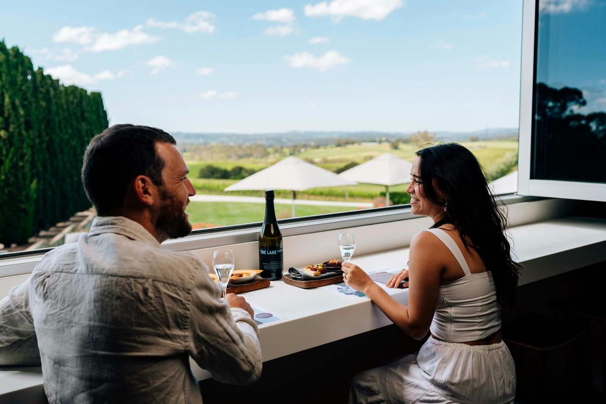 The Gathering Experience pairs estate-grown wines and seasonal bites with sweeping vineyard views.