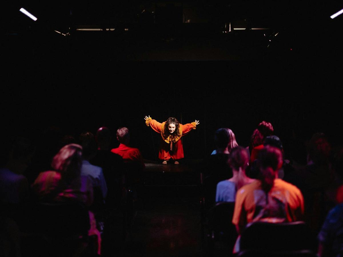 Poppy Mee performs in The Mill's black-box theatre The Breakout