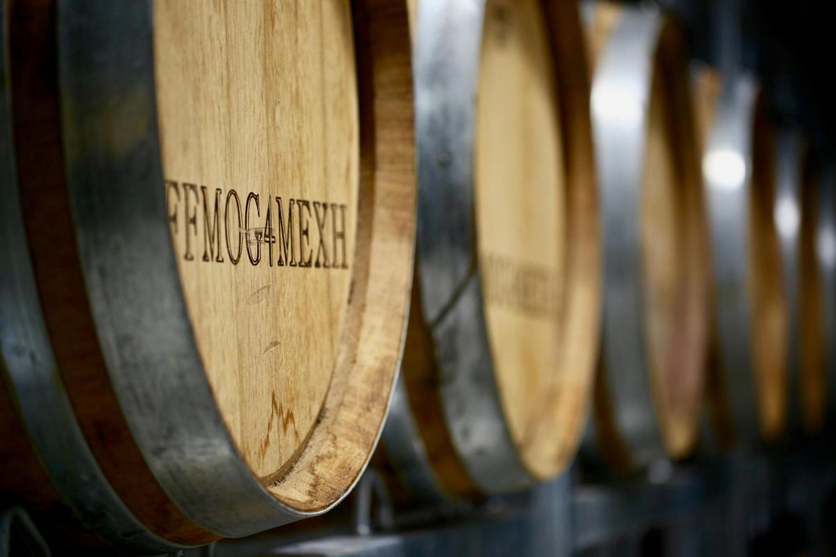 Barrels at Ubertas Wines
