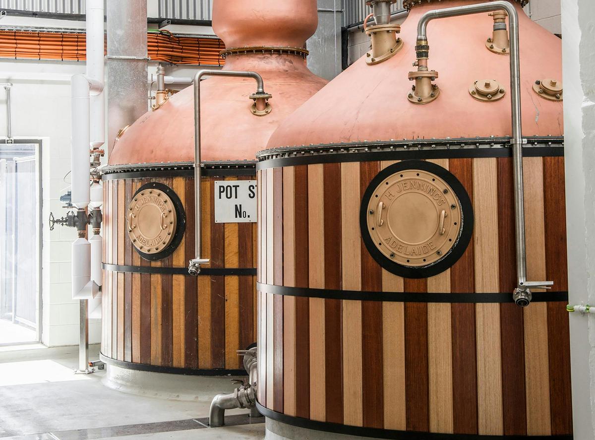 Our century-old copper pot stills