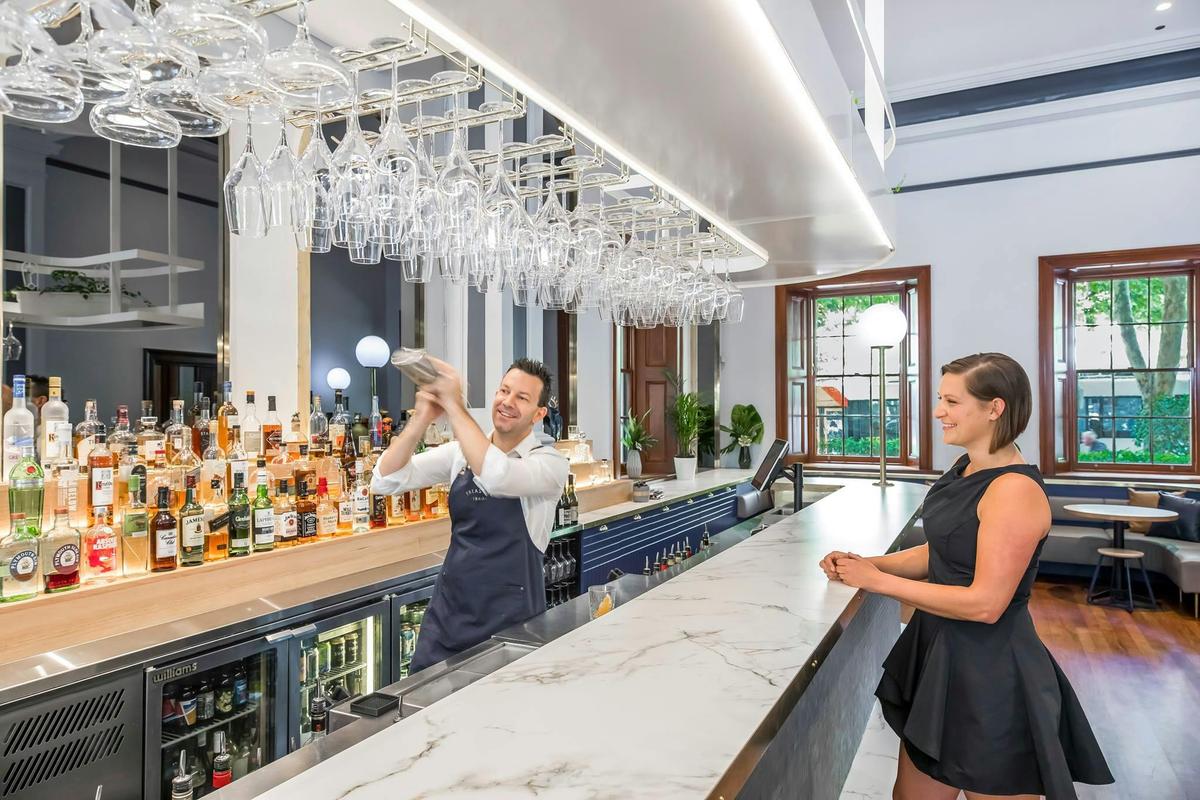 Cocktails at the bar