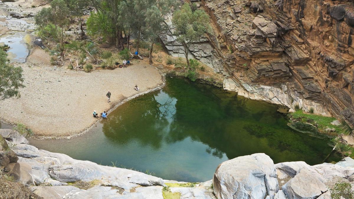 Blinman Pool is visited during the Flinders by Foot walking tour