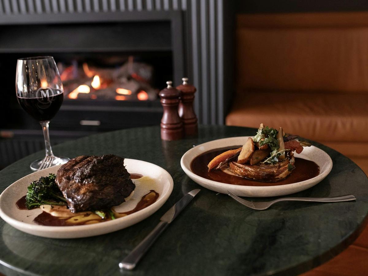 Fireside dining