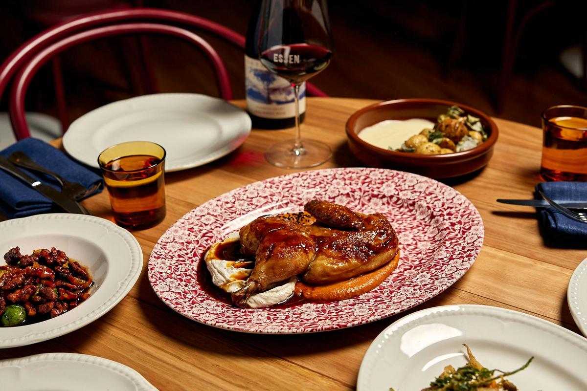 Nomad Farms Roasted Chicken, Harissa, Preserved Lemon, Labne