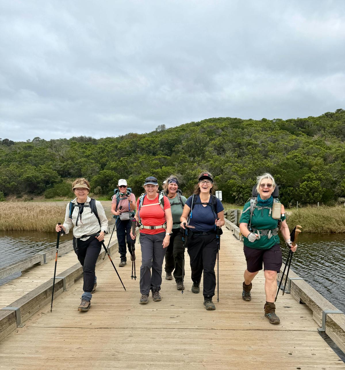 Hikers feeling empowered at the end of a Women's Fitness Adventures hiking day.