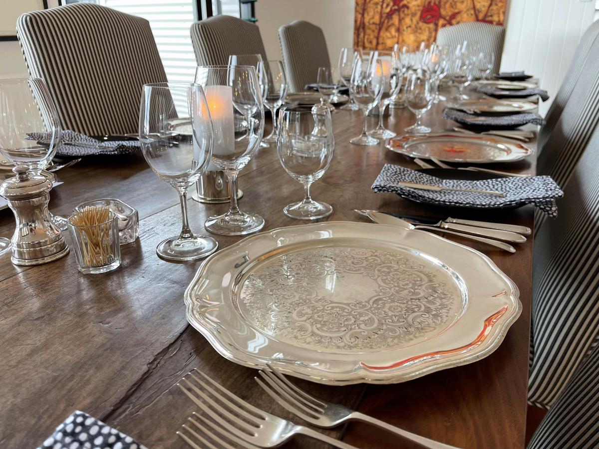 Table setting for dinner